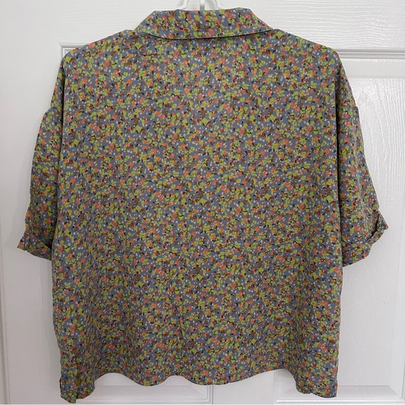 PRANA cropped floral button up size Large - Picture 3 of 5